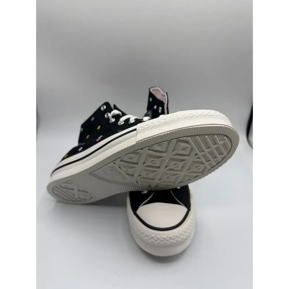 Converse CTAS Eva Lift (Big Kid) Platform, Black/Vintage White/Egret, 6 M US